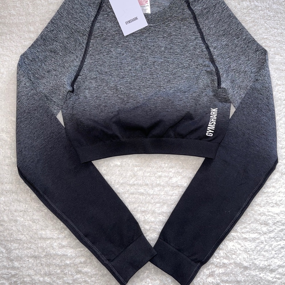 GYMSHARK Adapt Ombré Seamless Long Sleeve Crop Top